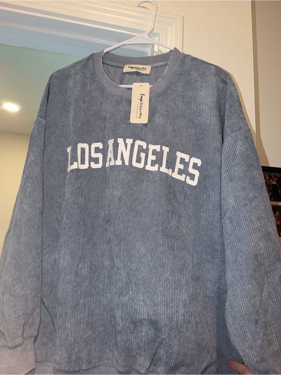 Impressions Tops - Impressions Corded “Los Angeles” Crewneck Sweatshirt